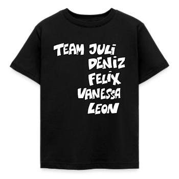 Die Wilden Kerle Team Namen Weiß - Kinder T-Shirt - Schwarz - Vorne - AI Model Kid Female (0cm)