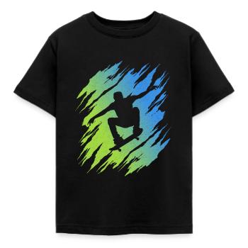 Skateboarding Tricks Skateboard Skater - T-shirt Enfant - noir - Devant - AI Model Kid Female (0cm)