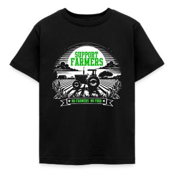 Farmers protest no food no food - Kids' T-Shirt - black - Front - AI Model Kid Female (0cm)