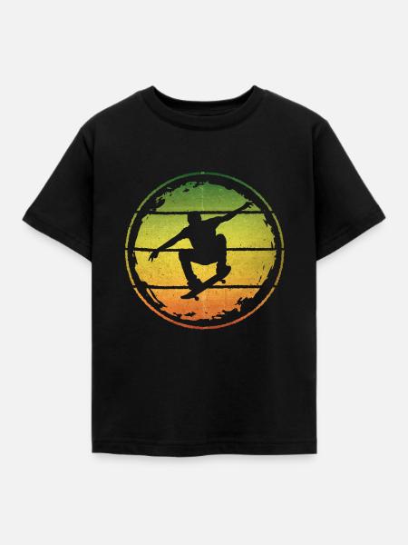 Skater Tricks Skateboard Skateboarding - Kinder T-Shirt - Schwarz