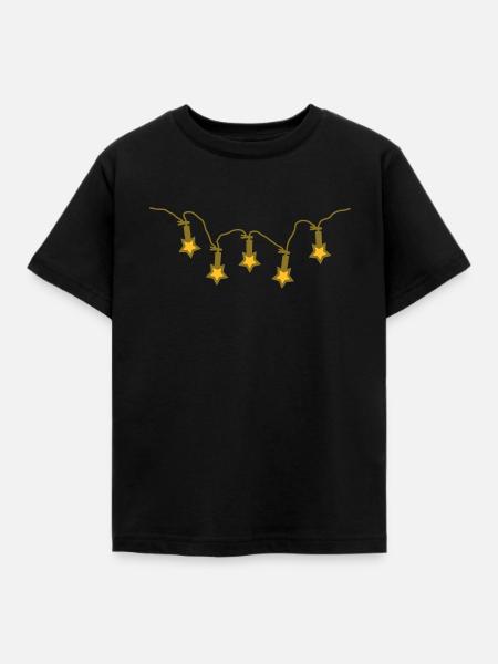 Lichterkette - V2 - Kinder T-Shirt - Schwarz