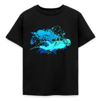 Diver - Kids' T-Shirt - black - Front - AI Model Kid Female (0cm)
