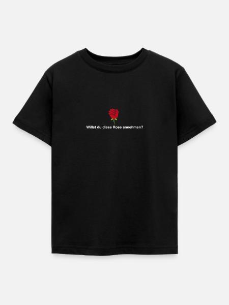 Rose - Kinder T-Shirt - Schwarz