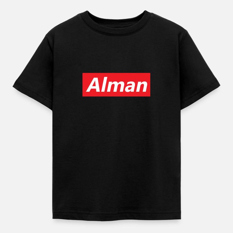 Rotes Rechteck Alman Stil - Kinder T-Shirt - Schwarz