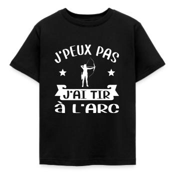 Je peux pas j'ai tir à l'arc humour drôles sport - T-shirt Enfant - noir - Devant - AI Model Kid Female (0cm)