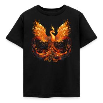 Phönix - Kinder T-Shirt - Schwarz - Vorne - AI Model Kid Female (0cm)