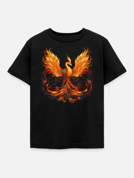 Phönix - Kinder T-Shirt - Schwarz