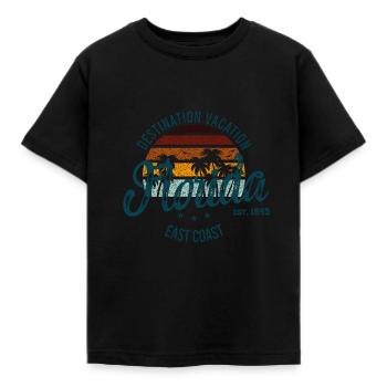 Holiday destination Florida - Kids' T-Shirt - black - Front - AI Model Kid Female (0cm)