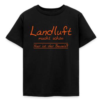 Landluft macht schön Hier ist der Beweis - Kinder T-Shirt - Schwarz - Vorne - AI Model Kid Female (0cm)