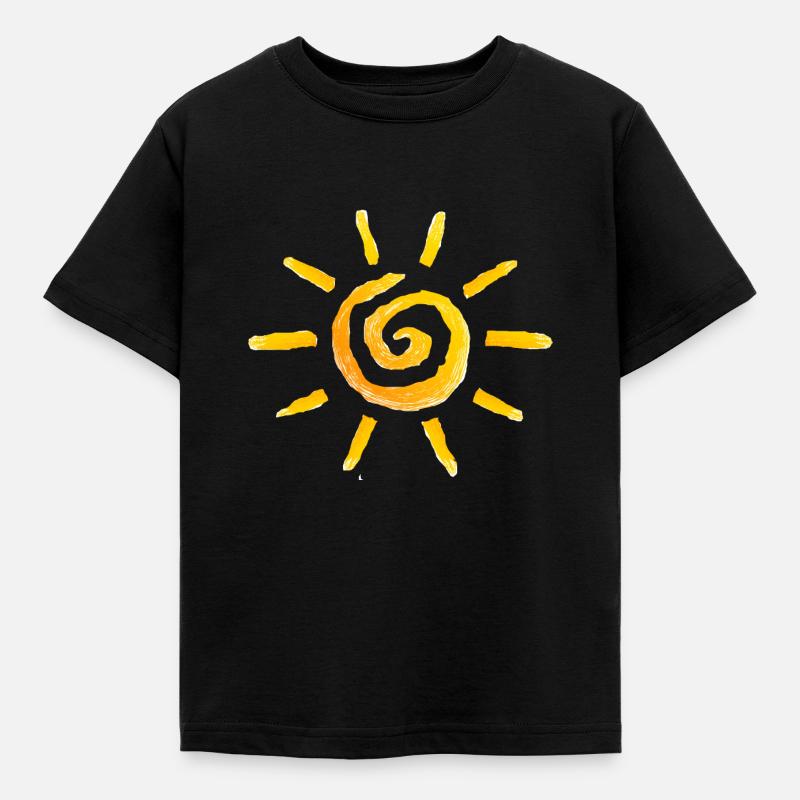 Die Sonne - Kinder T-Shirt - Schwarz
