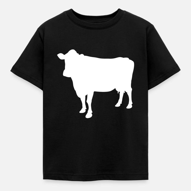 cow - Kids' T-Shirt - black
