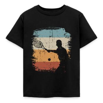 I love tennis for tennis players - Kids' T-Shirt - black - Front - AI Model Kid Female (0cm)