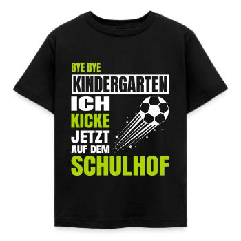 Schulkind Fußball 1. Klasse Einschulung Fußball - Kinder T-Shirt - Schwarz - Vorne - AI Model Kid Female (0cm)
