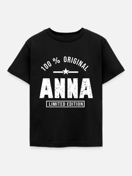 Anna Anna - Kinder T-Shirt - Schwarz