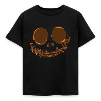 Zugenaehter Mund Halloween - Kinder T-Shirt - Schwarz - Vorne - AI Model Kid Female (0cm)