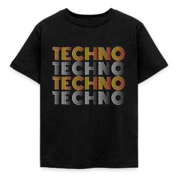 TECHNO TECHNO TECHNO Musique Goa Danse Cadeau - T-shirt Enfant - noir - Devant - AI Model Kid Female (0cm)