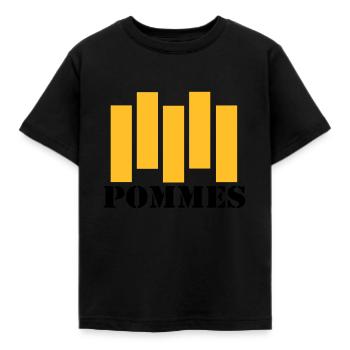 Les frites - T-shirt Enfant - noir - Devant - AI Model Kid Female (0cm)