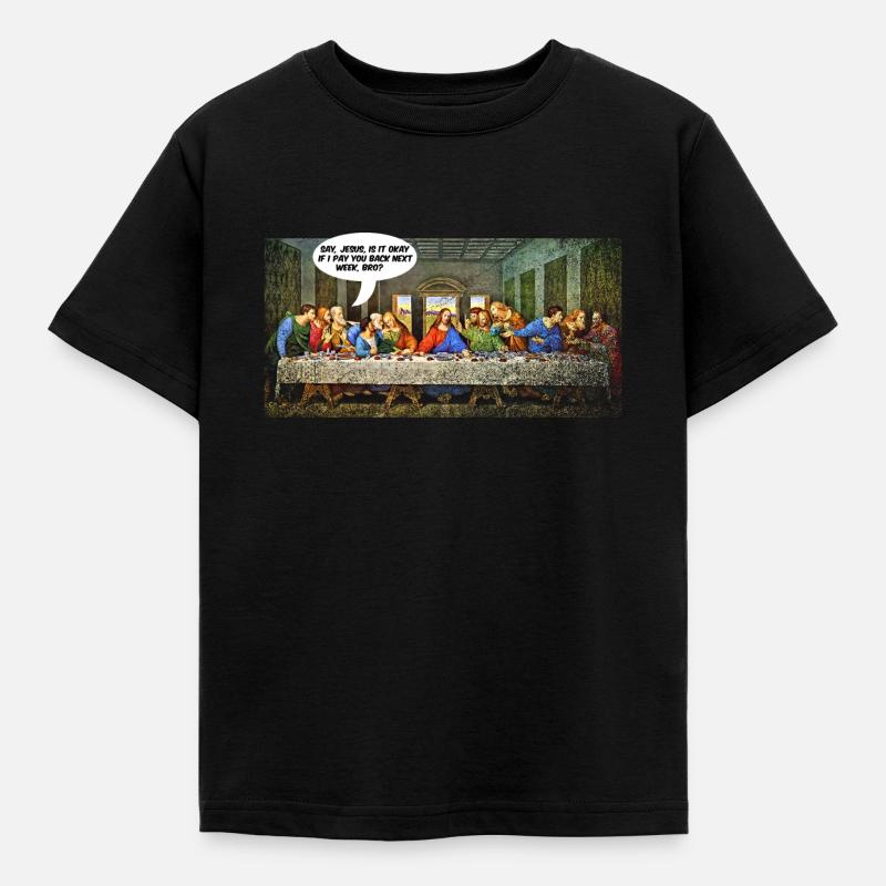 Jésus, le dernier souper - T-shirt Enfant - noir