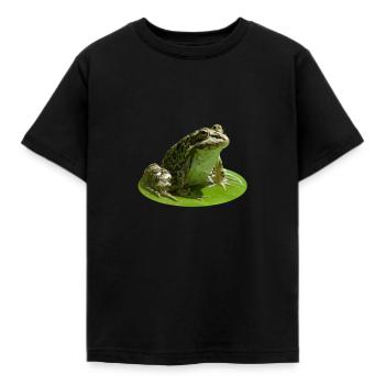 Frosch - Kinder T-Shirt - Schwarz - Vorne - AI Model Kid Female (0cm)