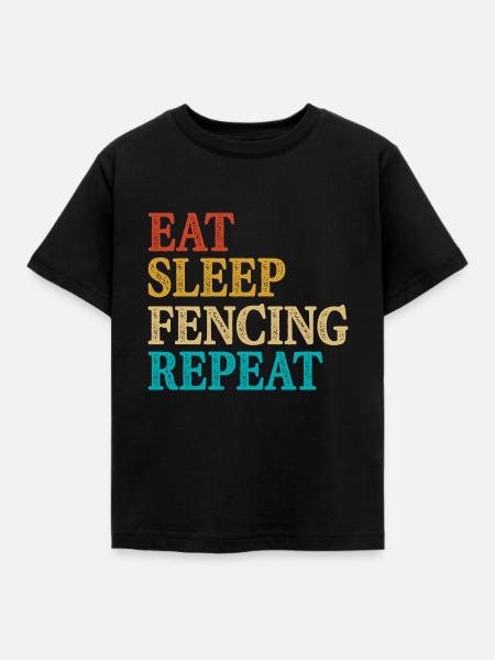 Fechten - Kinder T-Shirt - Schwarz