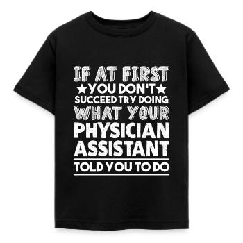 Physician Assistant Physician Assistant Job - Kids' T-Shirt - black - Front - AI Model Kid Female (0cm)