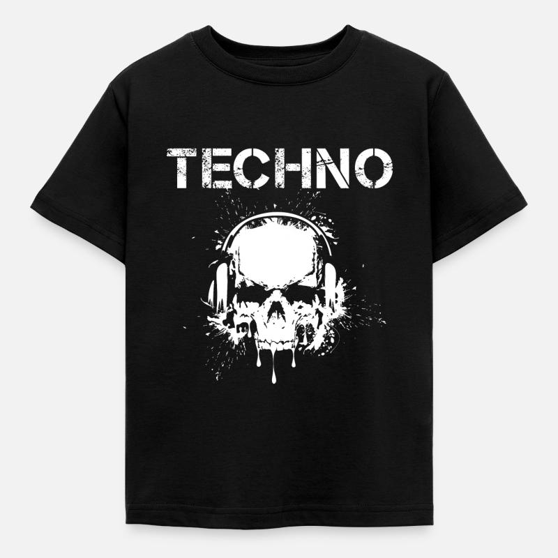 Hardstyle Techno - Kinder T-Shirt - Schwarz