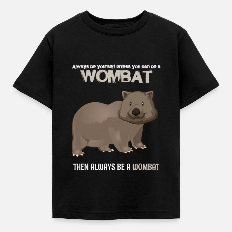 Wombat - Kinder T-Shirt - Schwarz