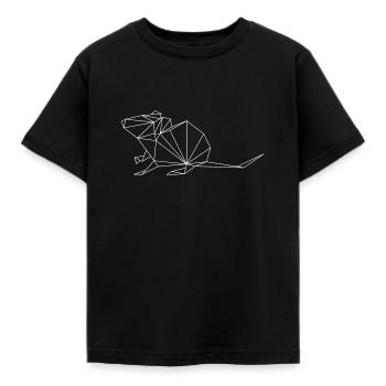 Idée cadeau nature Hipster Mouse - T-shirt Enfant - noir - Devant - AI Model Kid Female (0cm)