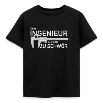 Dem Ingenieur ist nichts zu schwör Messschieber - Kinder T-Shirt - Schwarz - Vorne - AI Model Kid Female (0cm)