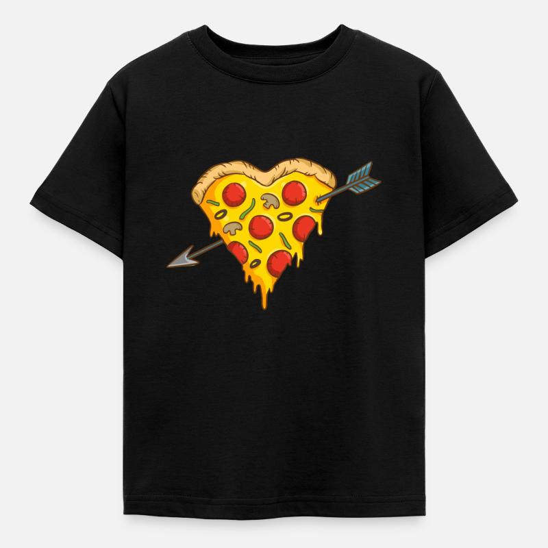 pizza amant - T-shirt Enfant - noir