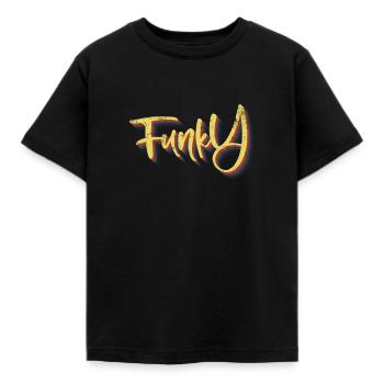 Funky - Kinder T-Shirt - Schwarz - Vorne - AI Model Kid Female (0cm)