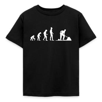 Bauarbeiter Arbeit Arbeiten Evolution Geschenk - Kinder T-Shirt - Schwarz - Vorne - AI Model Kid Female (0cm)