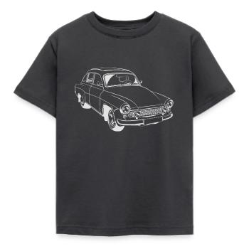 PKW Wartburg 311 Limousine - Kinder T-Shirt - Dunkelgrau - Vorne - AI Model Kid Female (0cm)
