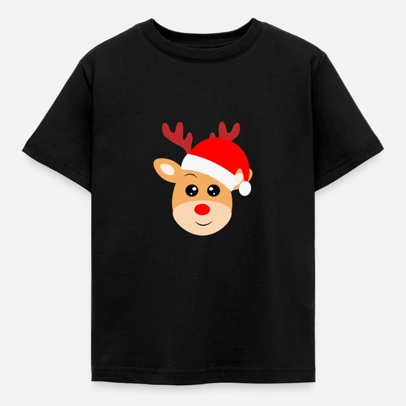 Rudolf - Kinder T-Shirt - Schwarz