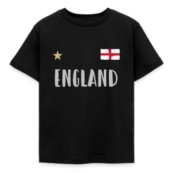 England Football Fan Shirt English Flag - Kids' T-Shirt - black - Front - AI Model Kid Female (0cm)