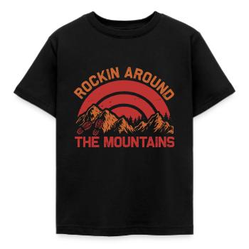 Rockin around the Mountains - Kids' T-Shirt - black - Front - AI Model Kid Female (0cm)