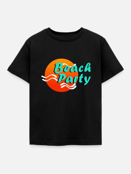Beach Party - Kinder T-Shirt - Schwarz