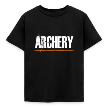 Bogenschütze Bogenschießen Archery Bogensport - Kinder T-Shirt - Schwarz - Vorne - AI Model Kid Female (0cm)