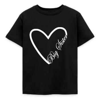 Schwester Big sister - Kinder T-Shirt - Schwarz - Vorne - AI Model Kid Female (0cm)