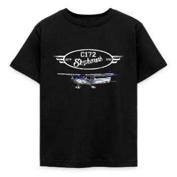 C172 Skyhawk since 1856 Vintage - Kinder T-Shirt - Schwarz - Vorne - AI Model Kid Female (0cm)