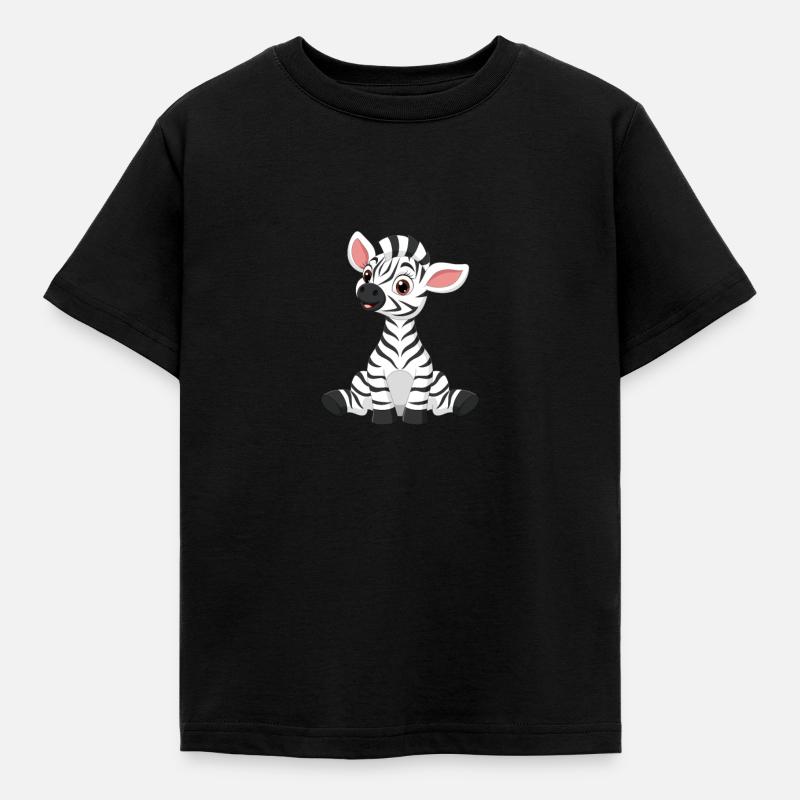 Zebra - Kinder T-Shirt - Schwarz