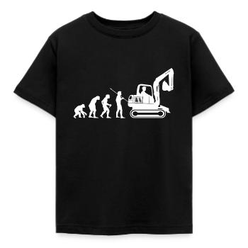 Bagger - Kinder T-Shirt - Schwarz - Vorne - AI Model Kid Female (0cm)