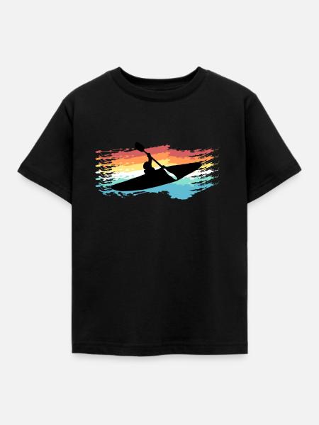 Kayak - Kinder T-Shirt - Schwarz
