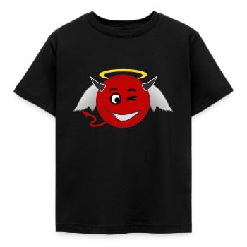 Devil angel devil and angel - Kids' T-Shirt - black - Front - AI Model Kid Female (0cm)