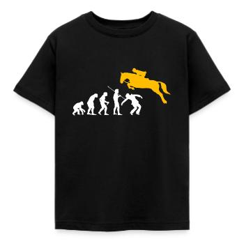 Drôle de cavalier de saut d’obstacles Cavalier Cavalier cavalier Cavalier - T-shirt Enfant - noir - Devant - AI Model Kid Female (0cm)