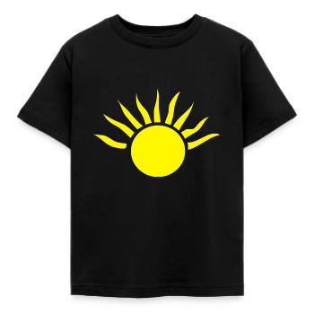 The sun - Kids' T-Shirt - black - Front - AI Model Kid Female (0cm)