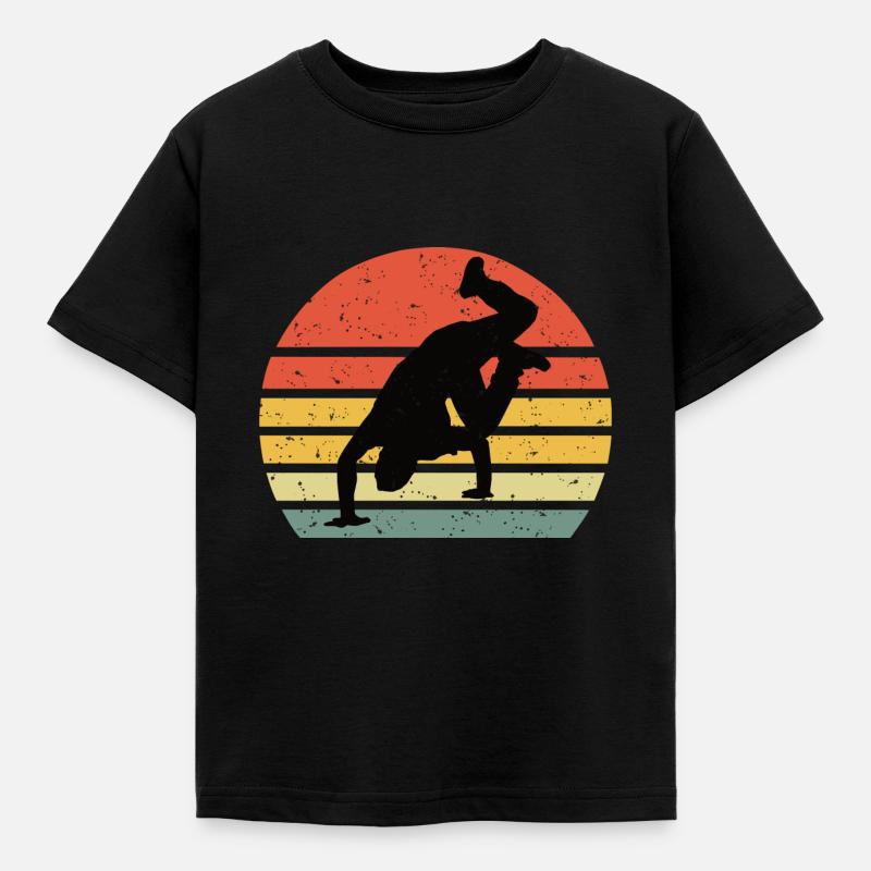 Breakdance Vintage Retro - Kinder T-Shirt - Schwarz