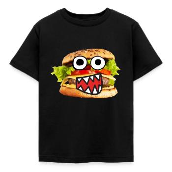 Hamburger - T-shirt Enfant - noir - Devant - AI Model Kid Female (0cm)