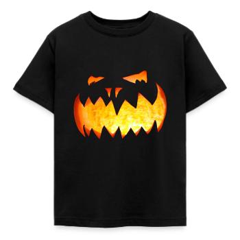 Halloween Pumpkin - Kinder T-Shirt - Schwarz - Vorne - AI Model Kid Female (0cm)