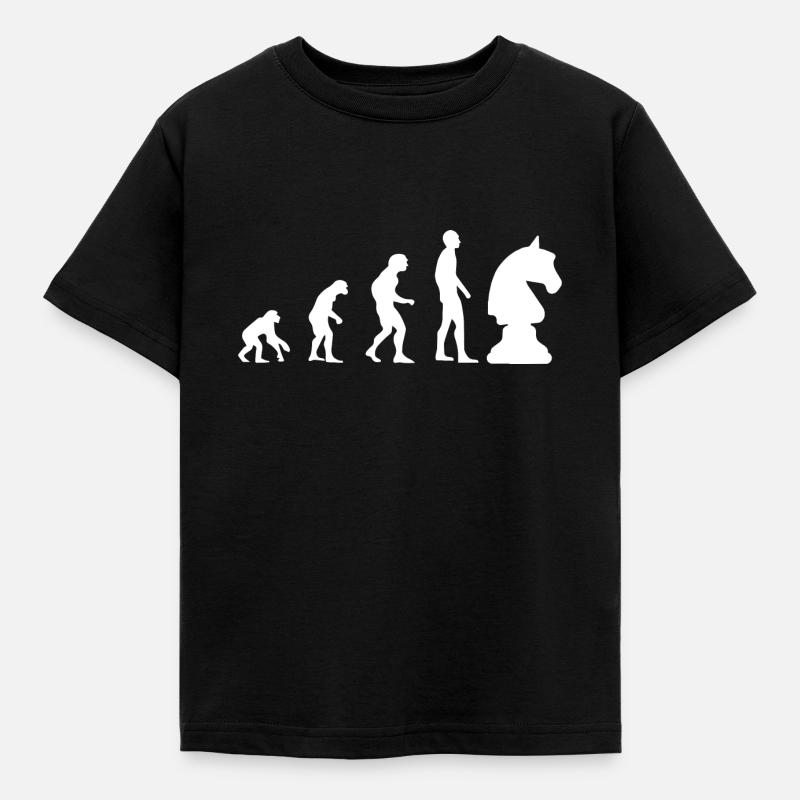Chess Evolution Chess Game Chess Piece Gift - T-shirt Enfant - noir